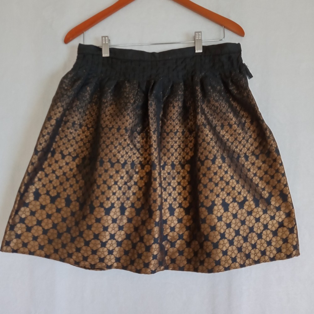 Studio M Black and Gold A-Line Skirt - Picture 2 of 5